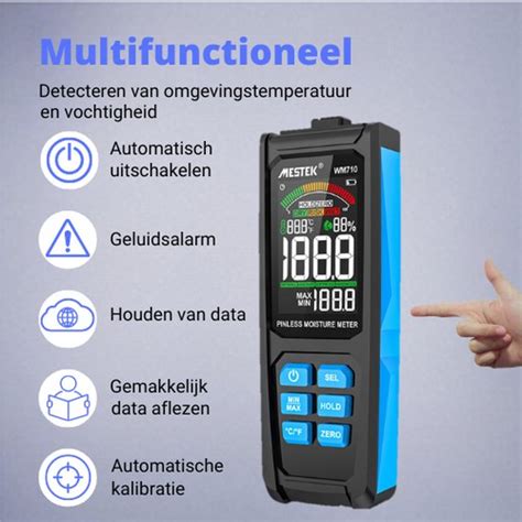 meet een vochtmeter water in een afvoer|vochtmeter voor muren.